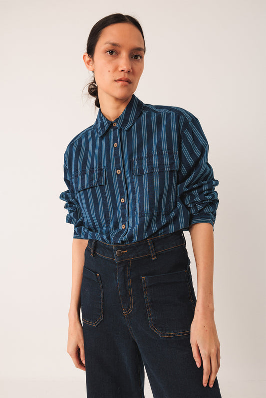 CAMISA STRIPES INDIGO