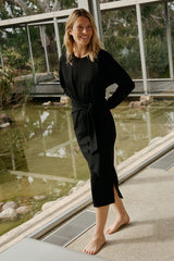 VESTIDO ANUDADO NEGRO