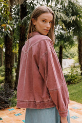 CAZADORA LAVADA CEREZA