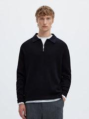 TELLER POLO ZIP NAVY