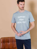 SUPPORT T-SHIRT SKY HEATHER
