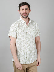 HANK SHIRT OLIVE PALM