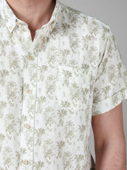 HANK SHIRT OLIVE PALM