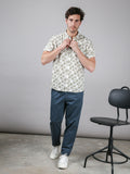 HANK SHIRT OLIVE MONSTERA