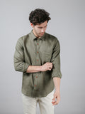 CITY SHIRT LINEN GREEN