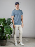 WASHED T-SHIRT BLUEISH GREY